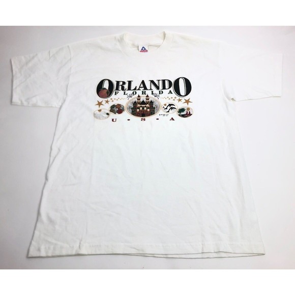 VINTAGE Joe Cool 1994 Orlando Florida Single Stitch T Shirt White Mens Size XL - Picture 1 of 7